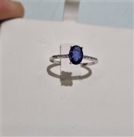 Ring Woman in Gold Zaffiro blu ANOR-104-286